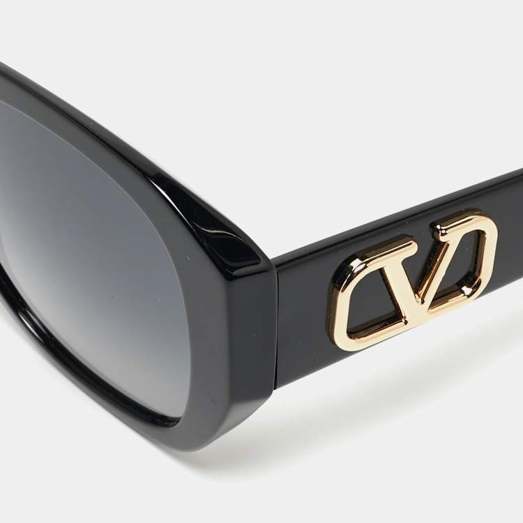 Pre Owned Valentino Black Gradient VA4079 Square Sunglasses