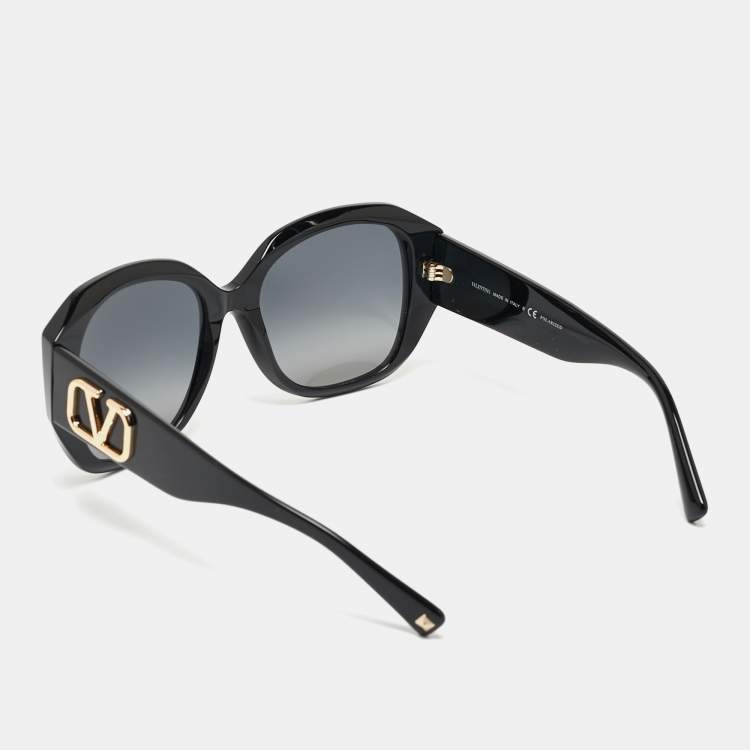 Pre Owned Valentino Black Gradient VA4079 Square Sunglasses