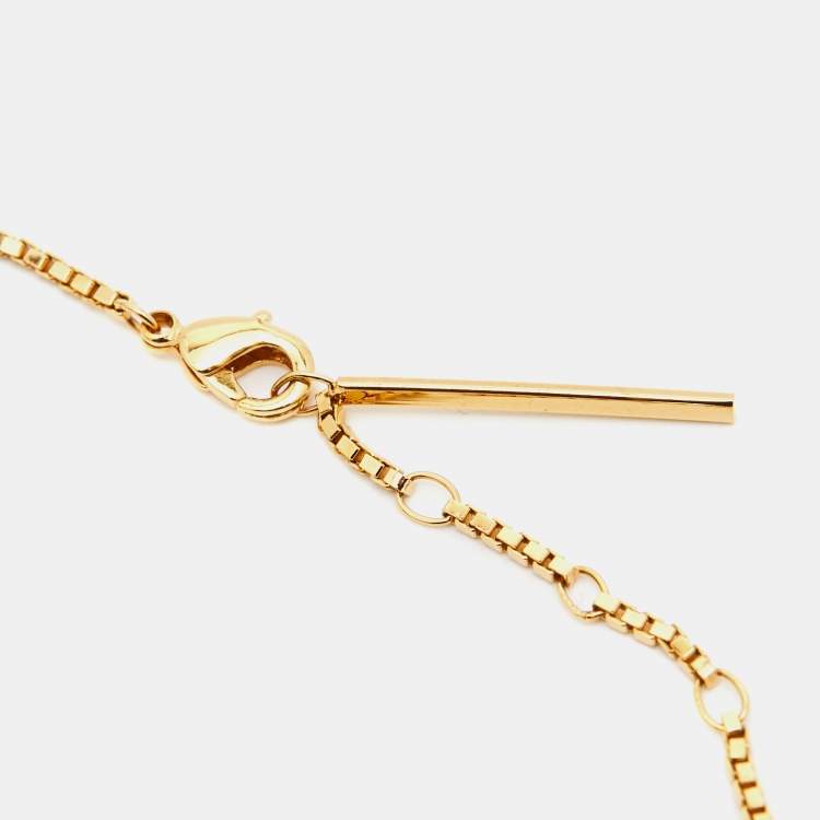 Pre Owned Valentino Rockstud Gold Tone Bracelet
