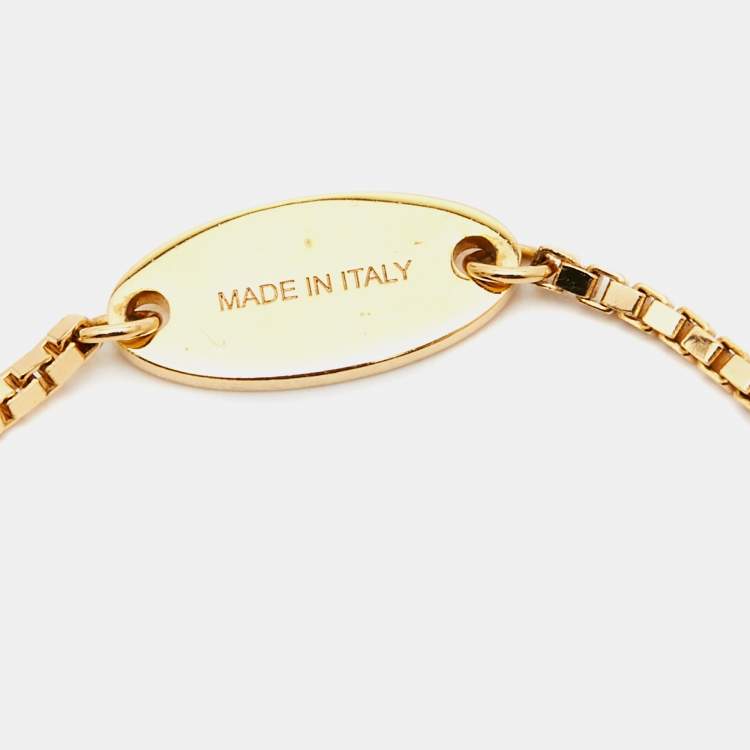 Pre Owned Valentino Rockstud Gold Tone Bracelet