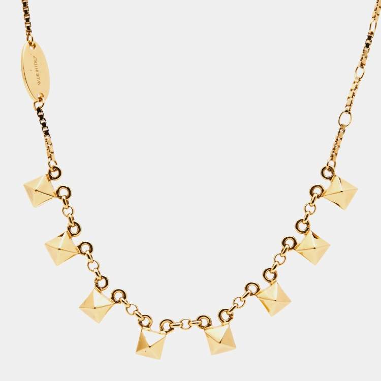 Pre Owned Valentino Rockstud Gold Tone Bracelet