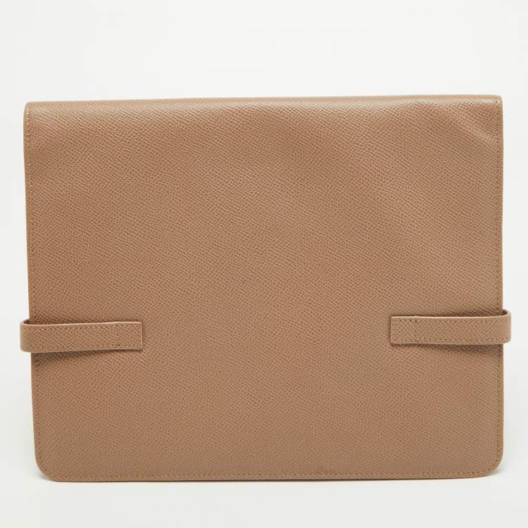 Pre Owned Valentino Beige Leather Flap iPad Cover