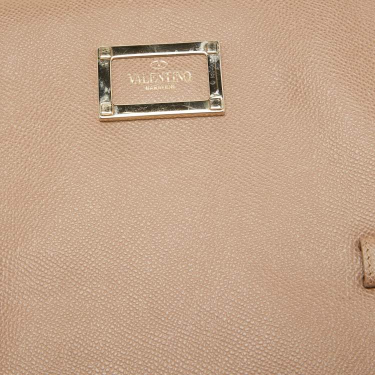 Pre Owned Valentino Beige Leather Flap iPad Cover