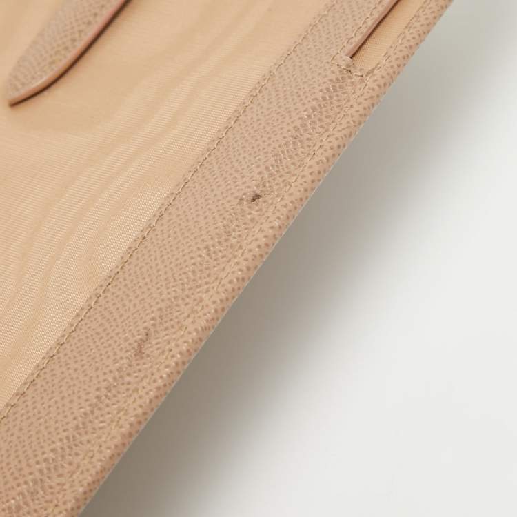 Pre Owned Valentino Beige Leather Flap iPad Cover