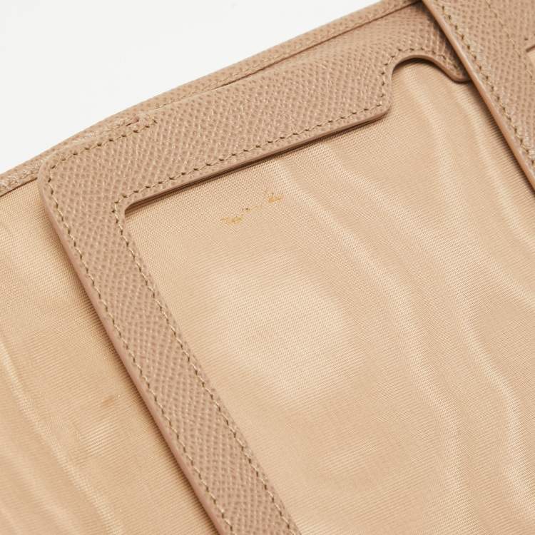 Pre Owned Valentino Beige Leather Flap iPad Cover