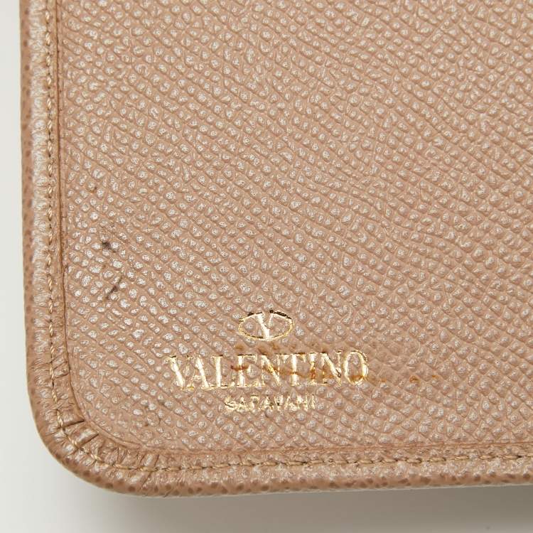 Pre Owned Valentino Beige Leather Flap iPad Cover