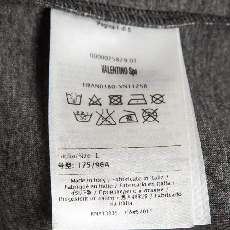 Pre Owned Valentino Black Animal Fantasy Print Neoprene Sweatshirt L
