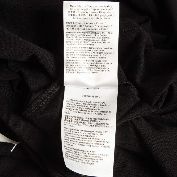 Pre Owned Valentino Black VLTN Print Cotton T-Shirt L