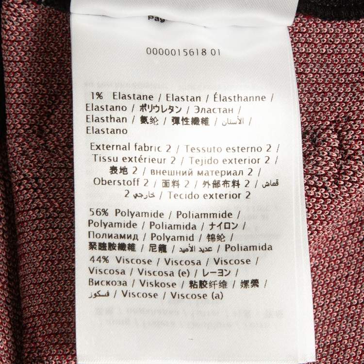 Pre Owned Valentino Black/Pink Lace Trim Knit Top M