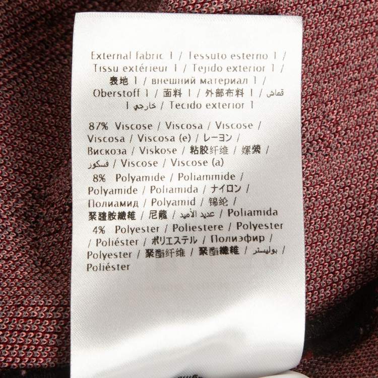 Pre Owned Valentino Black/Pink Lace Trim Knit Top M