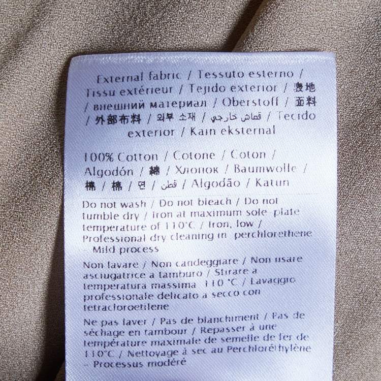 Pre Owned Valentino Cream Lace Full Sleeves Maxi Dress M