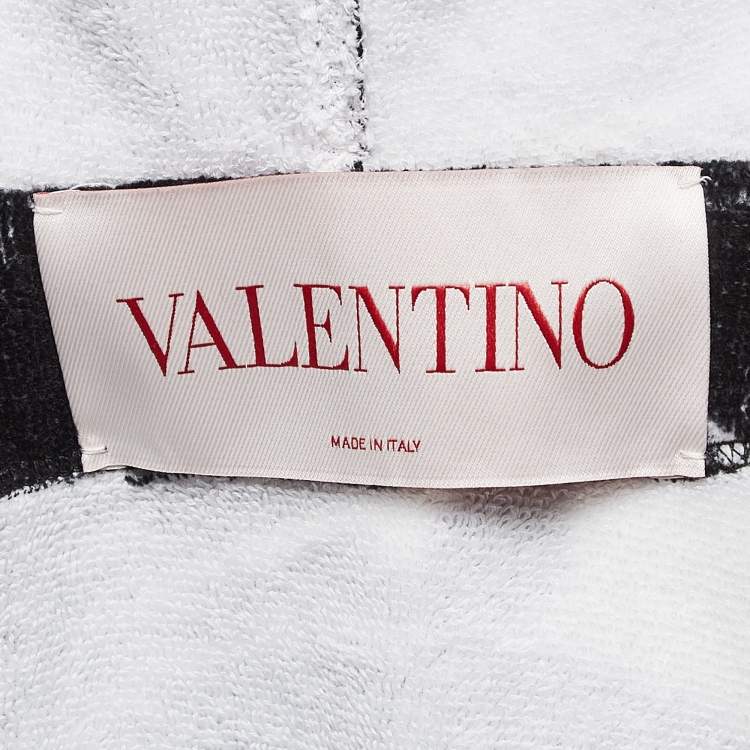 Pre Owned Valentino Garavani Black Panther Terry Cotton Cape M