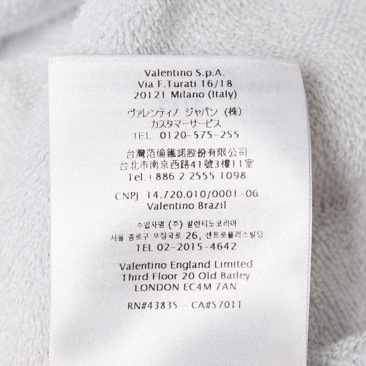 Pre Owned Valentino Garavani Black Panther Terry Cotton Cape M