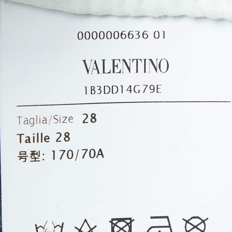 Pre Owned Valentino Blue Denim Bootcut Jeans L Waist 32"
