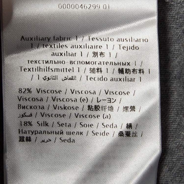 مملوكة مسبقًا Valentino Grey Embellished Cotton Knit Round Neck T-Shirt S