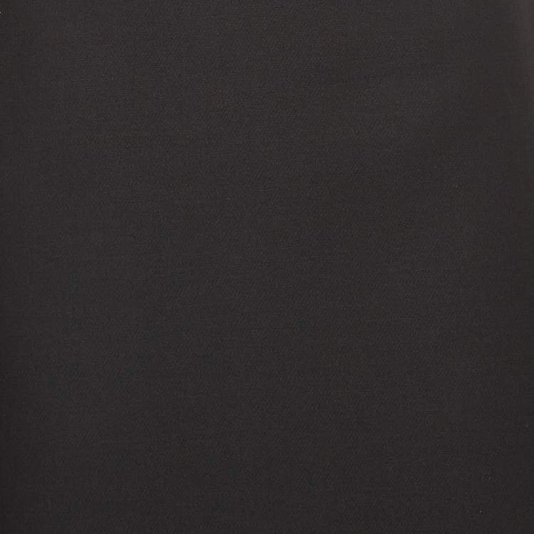 Pre Owned Valentino Black Virgin Wool & Silk Midi Skirt M