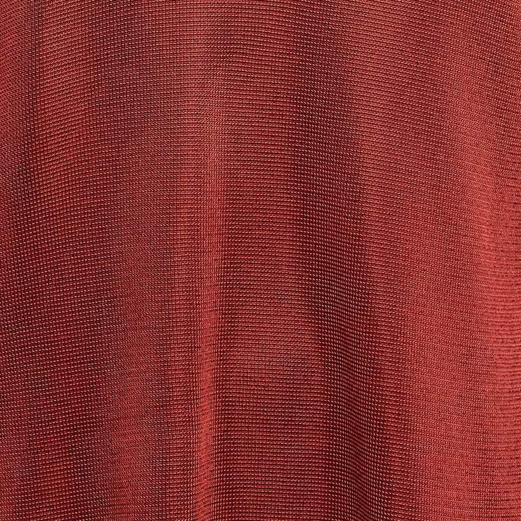 Pre Owned Valentino Red Ostrich Feather Trim Knit V-Neck Sweatshirt S