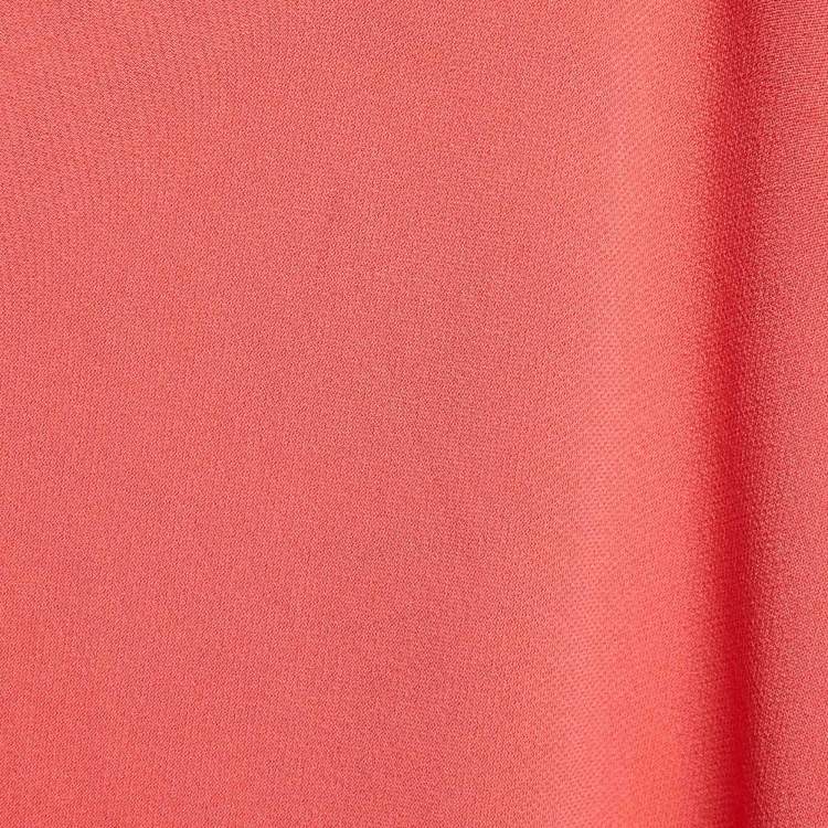 Pre Owned Valentino Pink Crepe Embellished Maxi Dress M