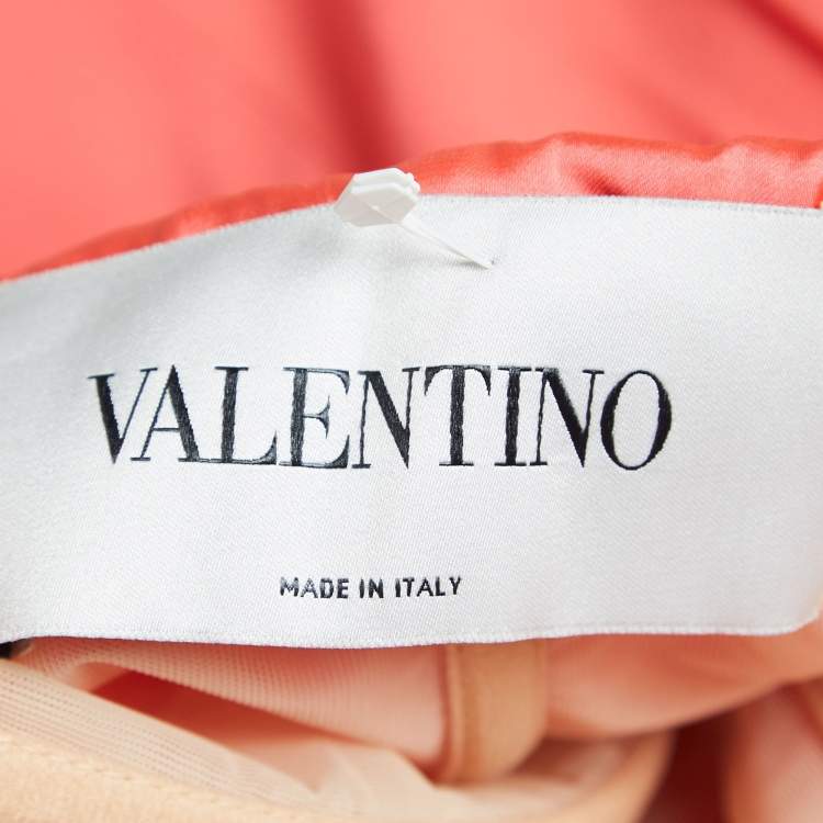 Pre Owned Valentino Pink Crepe Embellished Maxi Dress M