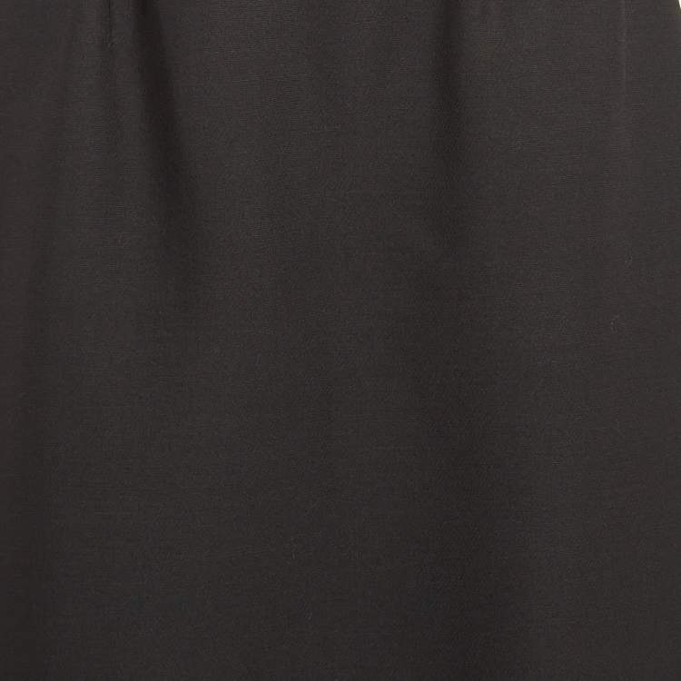 Pre Owned Valentino Black Wool Blend Midi Skirt S