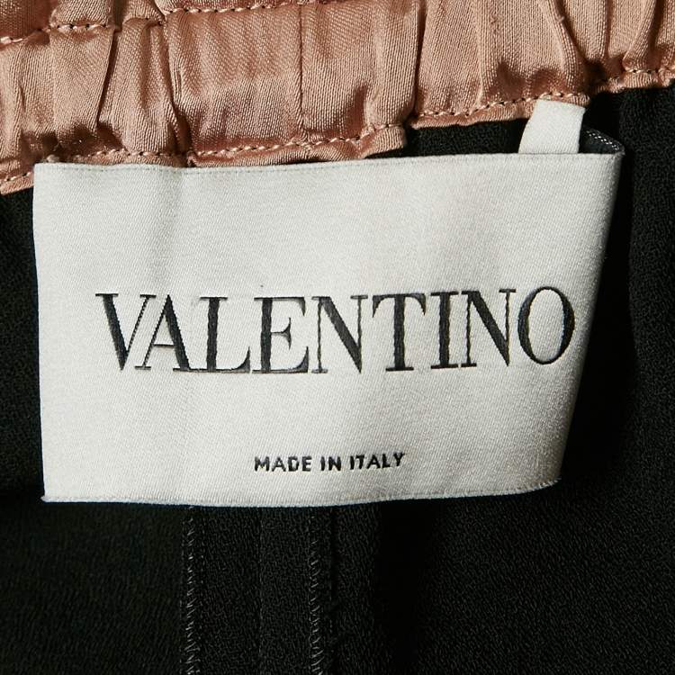 Pre Owned Valentino Black Crepe Tie-Up Halter Neck Backless Jumpsuit S