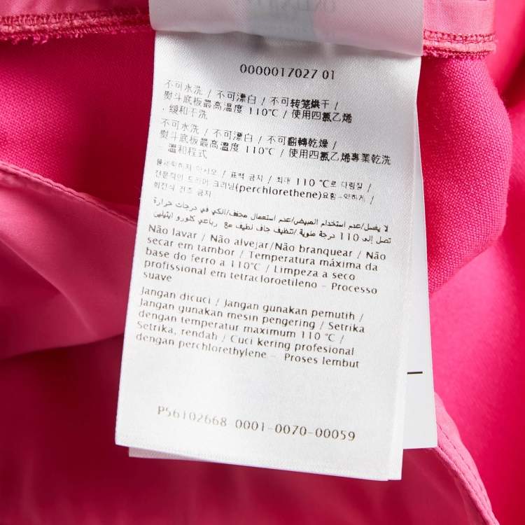Pre Owned Valentino Fluorescent Pink Wool Pleated Knee Length Shorts S