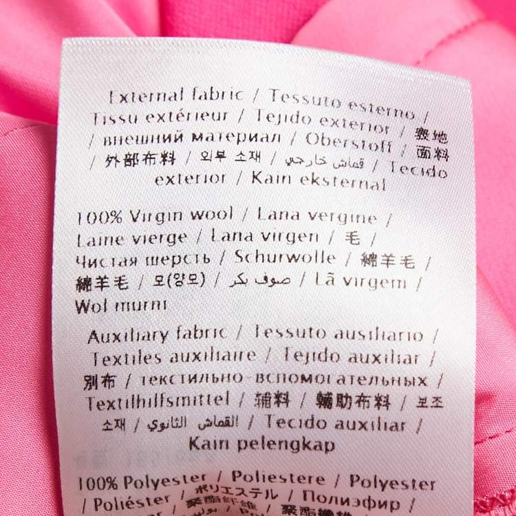 Pre Owned Valentino Fluorescent Pink Wool Pleated Knee Length Shorts S