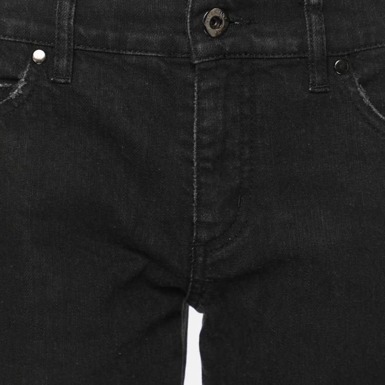 Pre Owned Valentino Black Denim Petale Jeans S