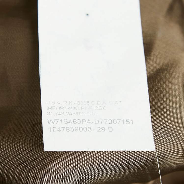 Pre Owned Valentino Brown Embroidered Suede Flared Trousers M