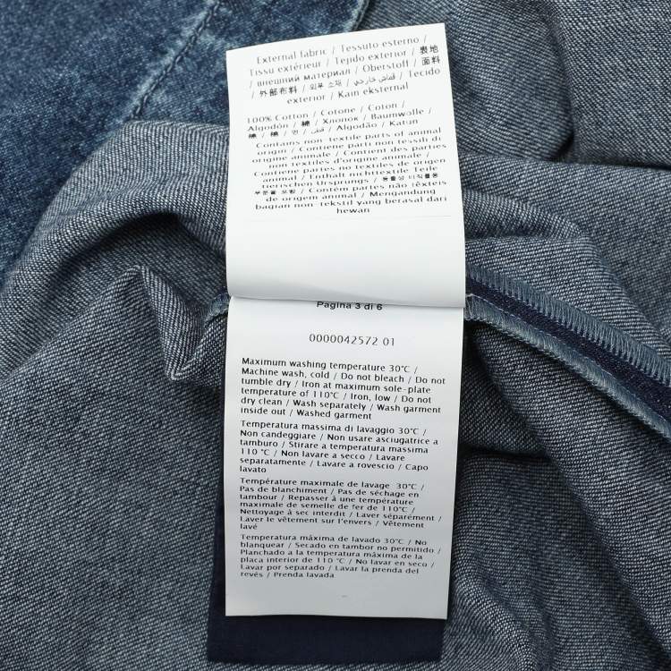Pre Owned Valentino Blue Denim Long Sleeve Shirt L