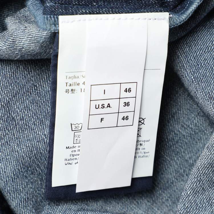 Pre Owned Valentino Blue Denim Long Sleeve Shirt L