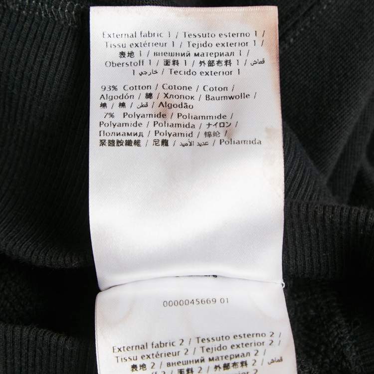 Pre Owned Valentino Black Logo Print Cotton Hooded Sweatshirt S