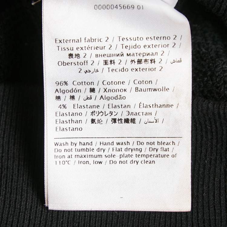 Pre Owned Valentino Black Logo Print Cotton Hooded Sweatshirt S