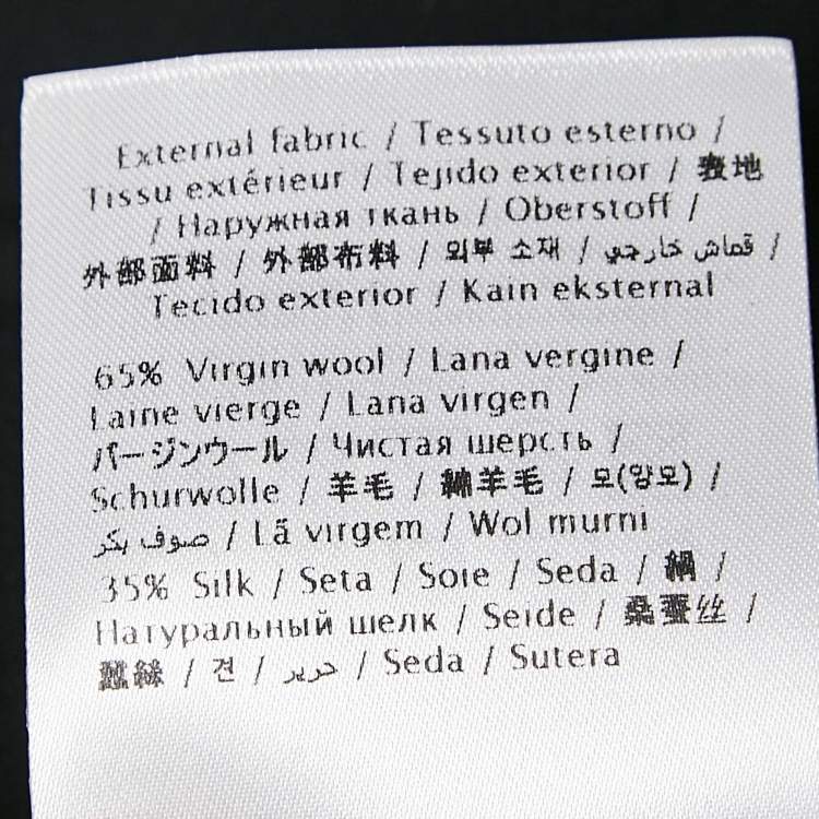 Pre Owned Valentino Black Wool Blend Halter Mini Dress L