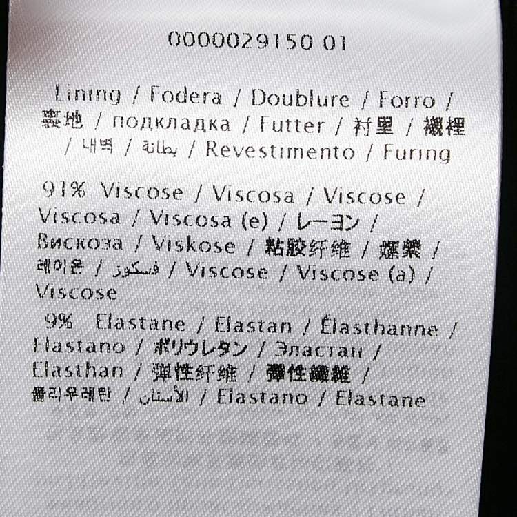 Pre Owned Valentino Black Wool Blend Halter Mini Dress L