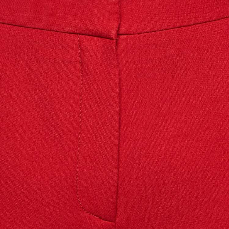 Pre Owned Valentino Red Wool Shorts S