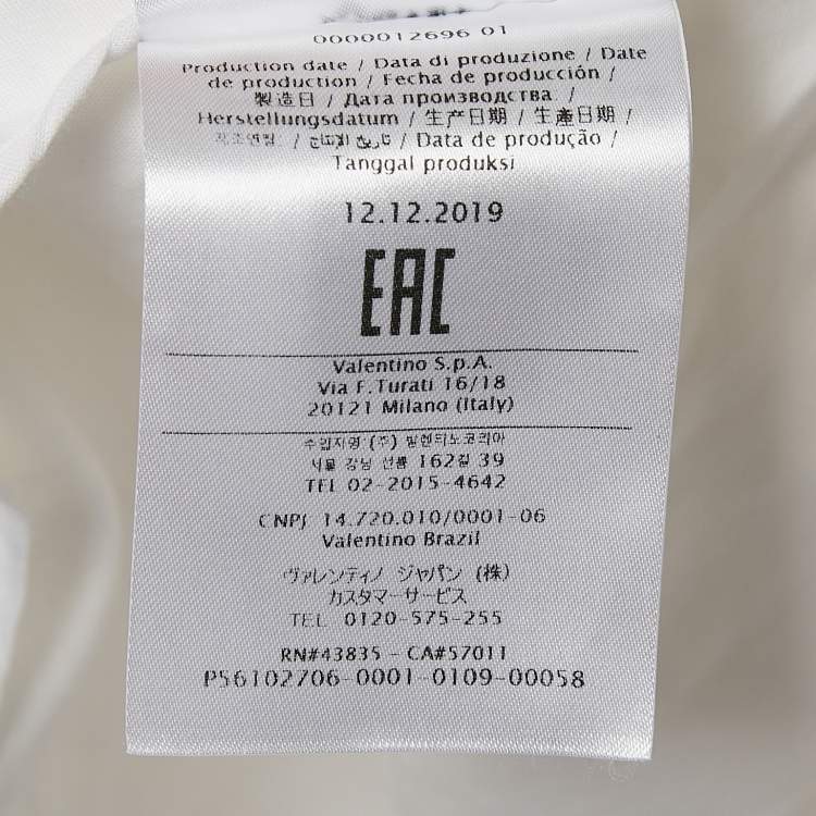 مملوكة مسبقًا Valentino Le Blanc White Cotton Tie Detail Mini Shift Dress M