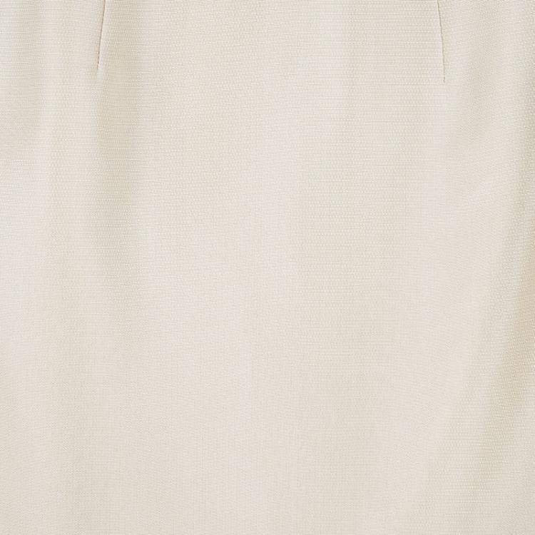 Pre Owned Valentino Beige Silk Pencil Skirt M