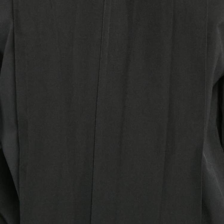 Pre Owned Valentino Black Cotton Blend Tie-Up Neck Detail Puff Sleeve Top S