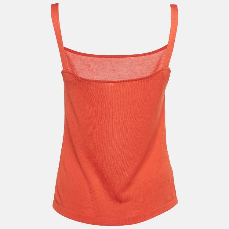 مملوكة مسبقًا Valentino Red Jersey Tank Top M