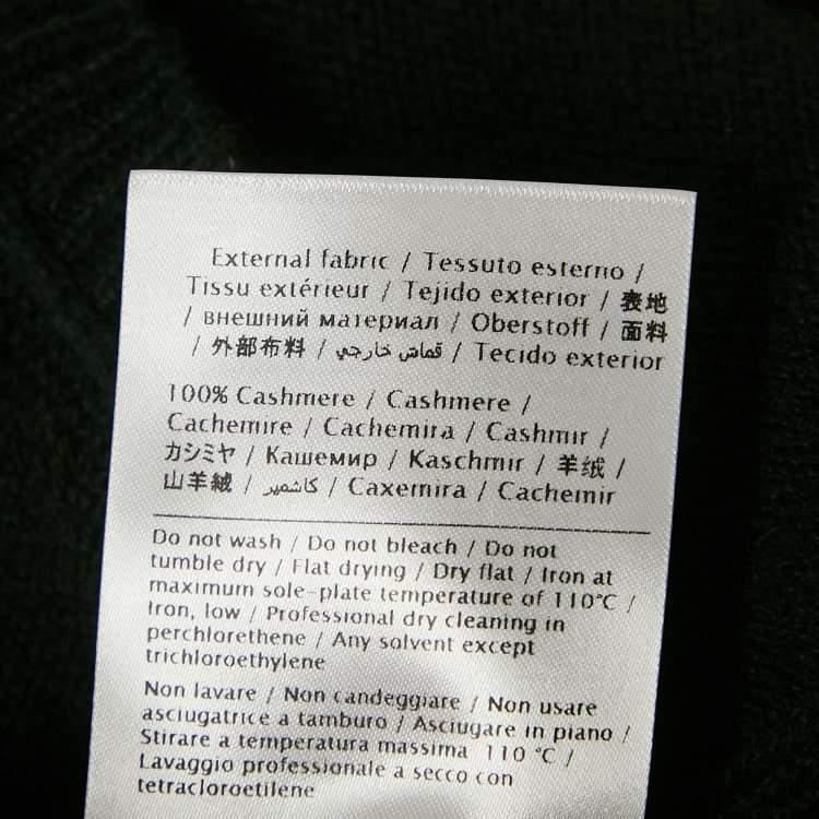 Pre Owned Valentino Black Cashmere Knit Crop Sweater S