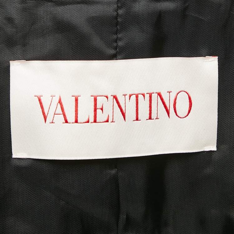 Pre Owned Valentino Black Wool Double Breasted Blazer M