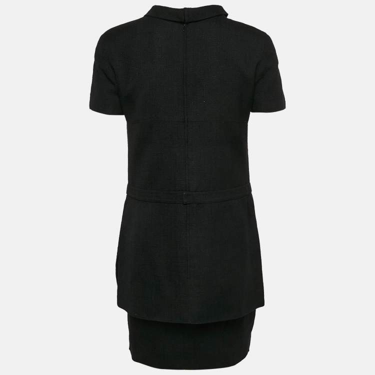 Pre Owned Valentino Garavani Black Viscose Mini Dress and Skirt Set M