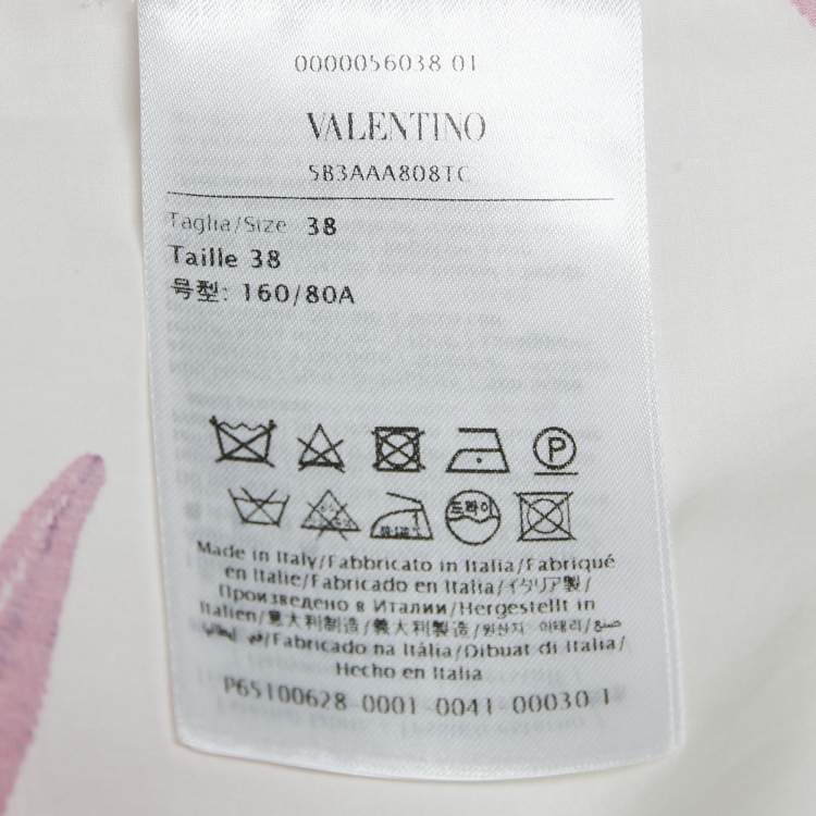 Pre Owned Valentino White Star Fish Print Cotton Shirts and Shorts Set S