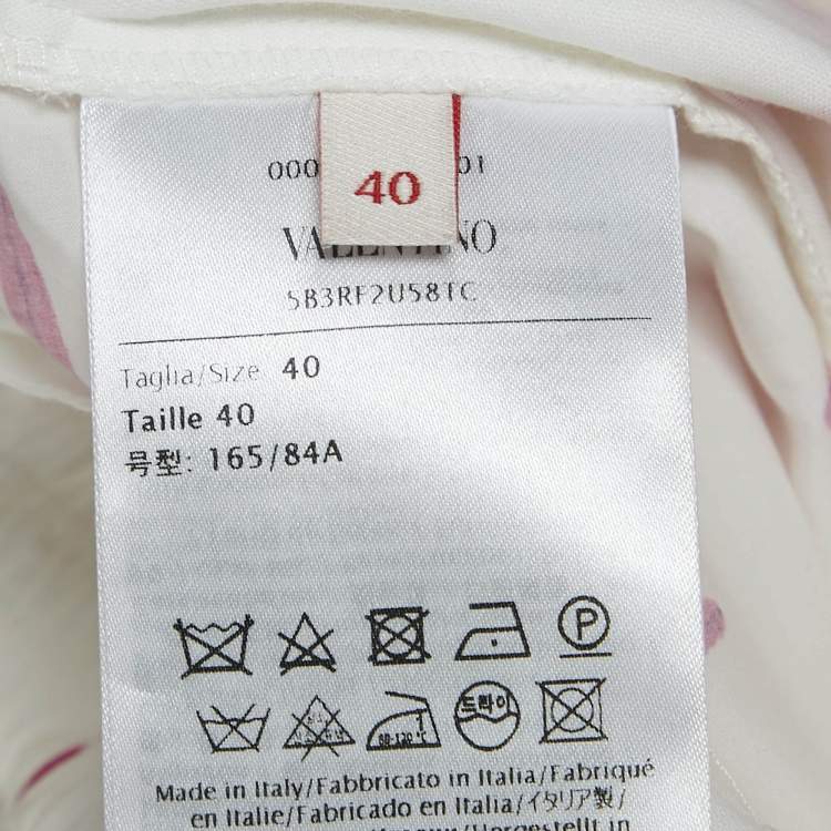 Pre Owned Valentino White Star Fish Print Cotton Shirts and Shorts Set S