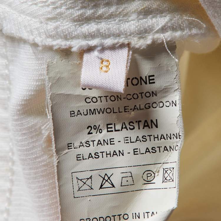 Pre Owned Valentino Vintage White Cotton Slim Fit Jeans M/Waist 30"