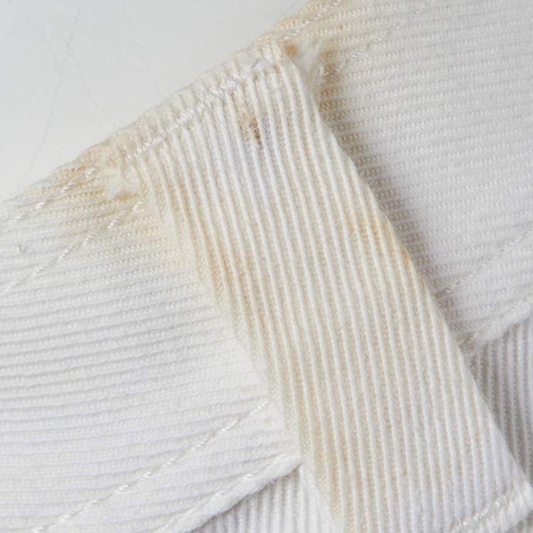 Pre Owned Valentino Vintage White Cotton Slim Fit Jeans M/Waist 30"