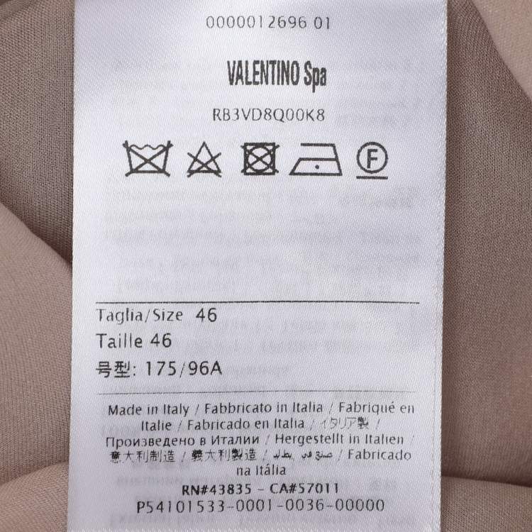 Pre Owned Valentino Pink Tulle Embellished One shoulder Evening Dress L