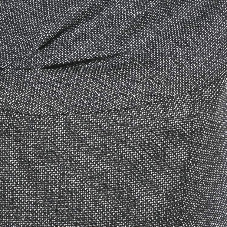 Pre Owned Valentino Black Wool Blend Sleeveless Short Dress M