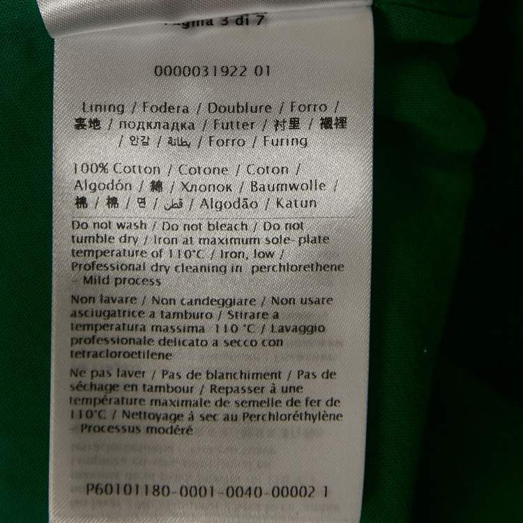 Pre Owned Valentino Green Patterned Knit Strappy Mini Dress S